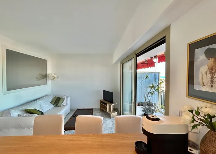 Superbe 2 Pieces Vue Mer, Piscine, Parking Antibes