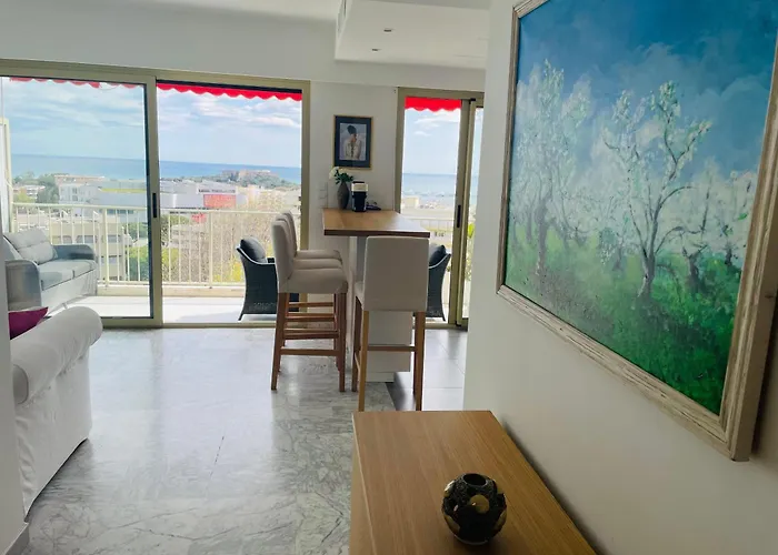 Superbe 2 Pieces Vue Mer, Piscine, Parking * 昂蒂布